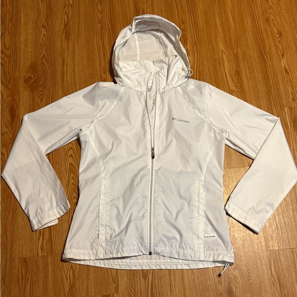 Columbia Women's Snowy White Windbreaker Jacket Size Medium - Picture 1 of 6